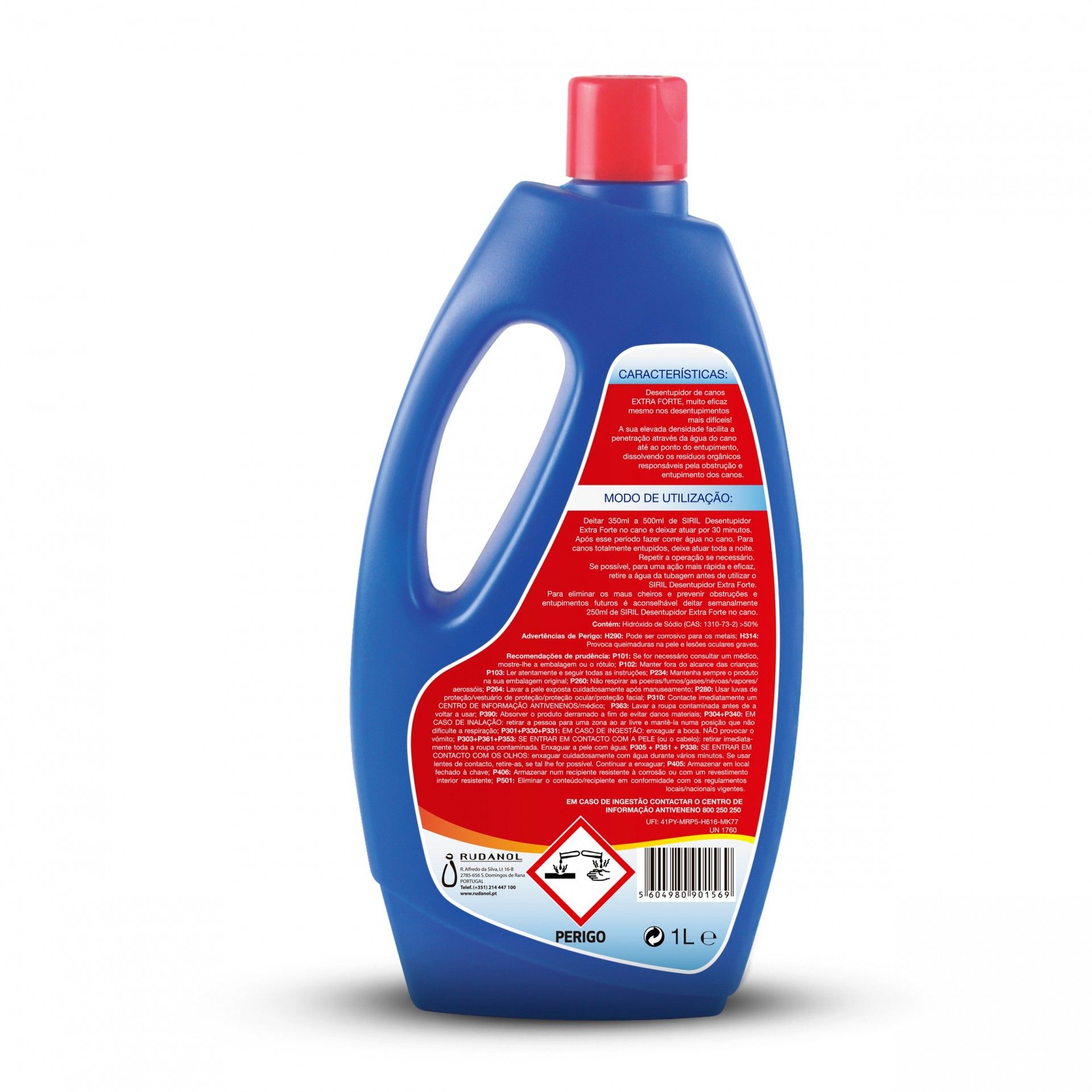 Desentupidor liquido de canos Extra Forte Siril 1L