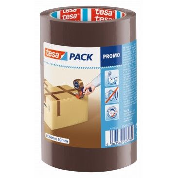 Fita Adesiva Embalagem 50mm x 66m Castanho ( 3 unidades)