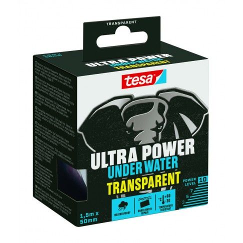 Fita reparação Ultra Power water 50mm x 1,5m Transparente Fita reparação Ultra Power water 50mm x 1,5m Transparente