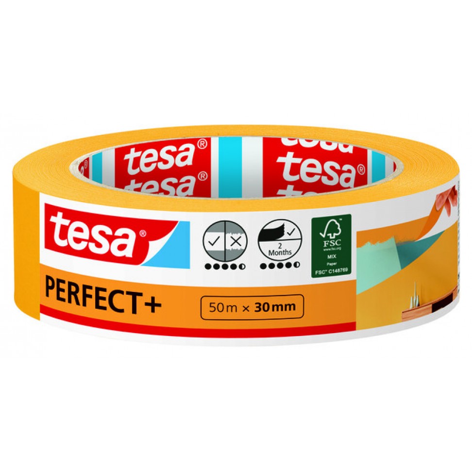 Fita de Pintura Lisa Perfect+ 50m x 30mm Fita de Pintura Lisa Perfect+ 50m x 30mm