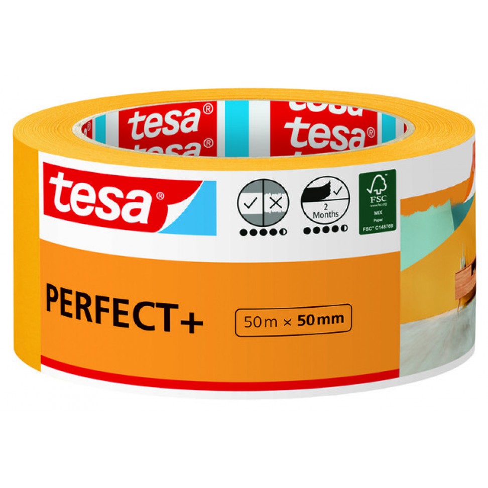 Fita de Pintura Lisa Perfect+ 50m x 50mm Fita de Pintura Lisa Perfect+ 50m x 50mm