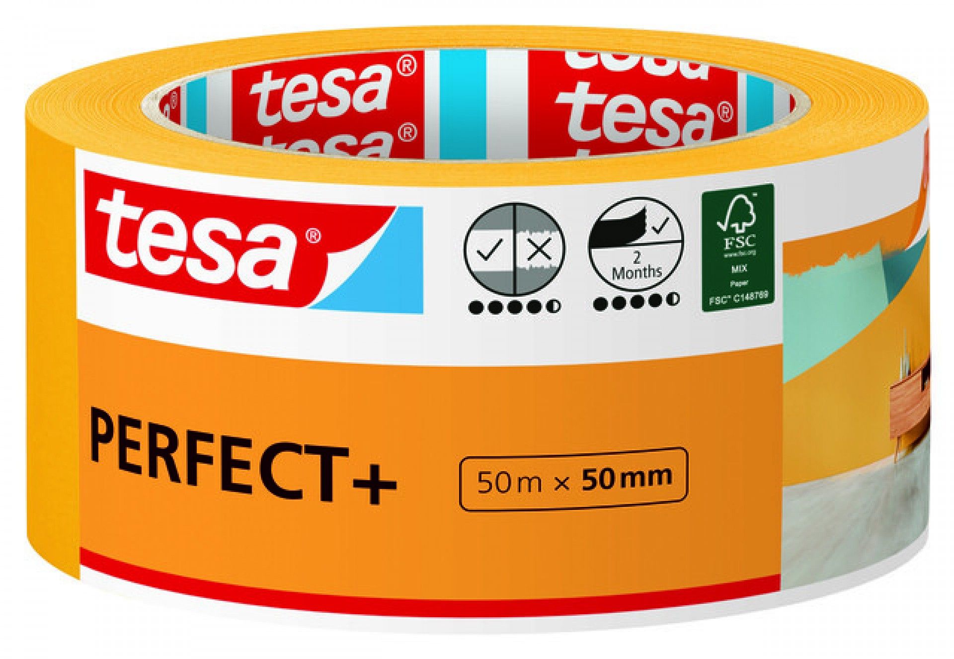 Fita de Pintura Lisa Perfect+ 50m x 50mm