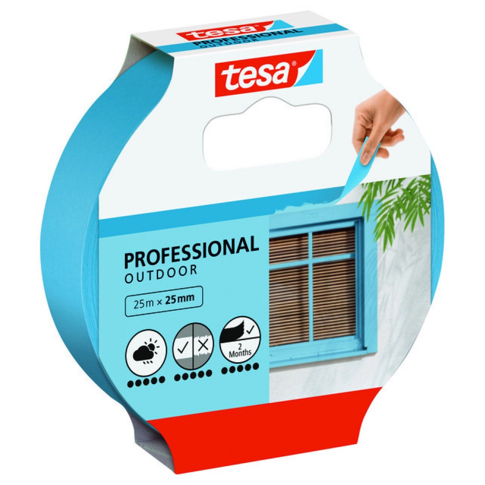Fita de Pintura Outdoor Profissional Blue 25m x 25mm Fita de Pintura Outdoor Profissional Blue 25m x 25mm