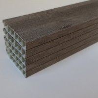 Pack 5 Rodaps PVC Alveolar Roble 2500x70x15mm