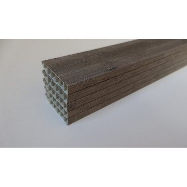Pack 5 Rodaps PVC Alveolar Roble 2500x70x15mm