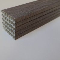 Pack 5 Rodaps PVC Alveolar Carvalho Cinza 2500x70x15mm