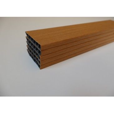 Pack 5 Rodaps PVC Alveolar Carvalho 2500x70x15mm