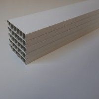 Pack 5 Rodaps PVC Alveolar Branco 2500x70x15mm