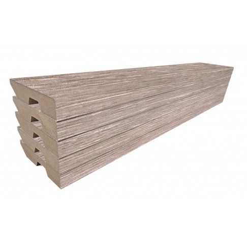 Pack 5 Rodaps Mdf Carvalho Cinza 2250x70x14mm