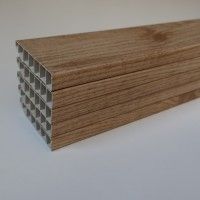 Pack 5 Rodaps PVC Alveolar Carvalho Claro 2500x70x15mm