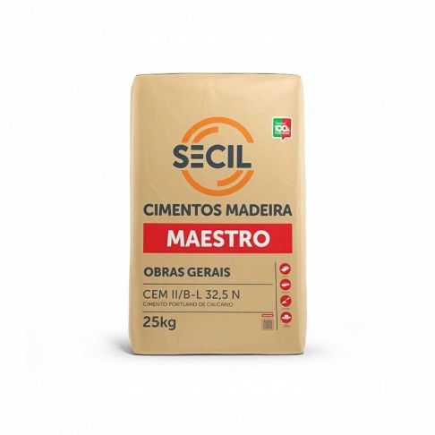 Cimento Madeira Secil Cinza 25kg Cimento Madeira Secil Cinza 25kg