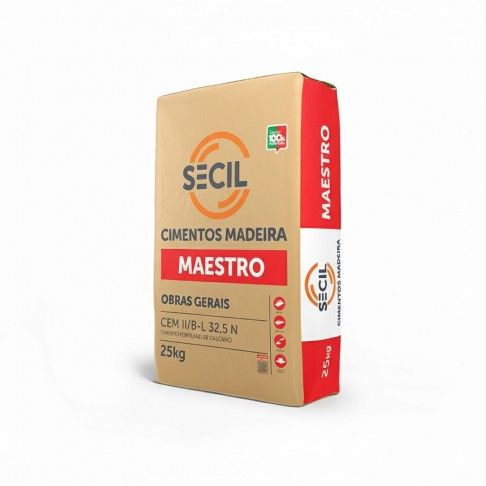 Cimento Madeira Secil Cinza 25kg Cimento Madeira Secil Cinza 25kg