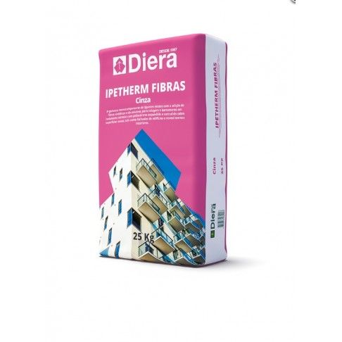 Argamassa ETICS Ipetherm Fibras Cinza 25kg Argamassa ETICS Ipetherm Fibras Cinza 25kg