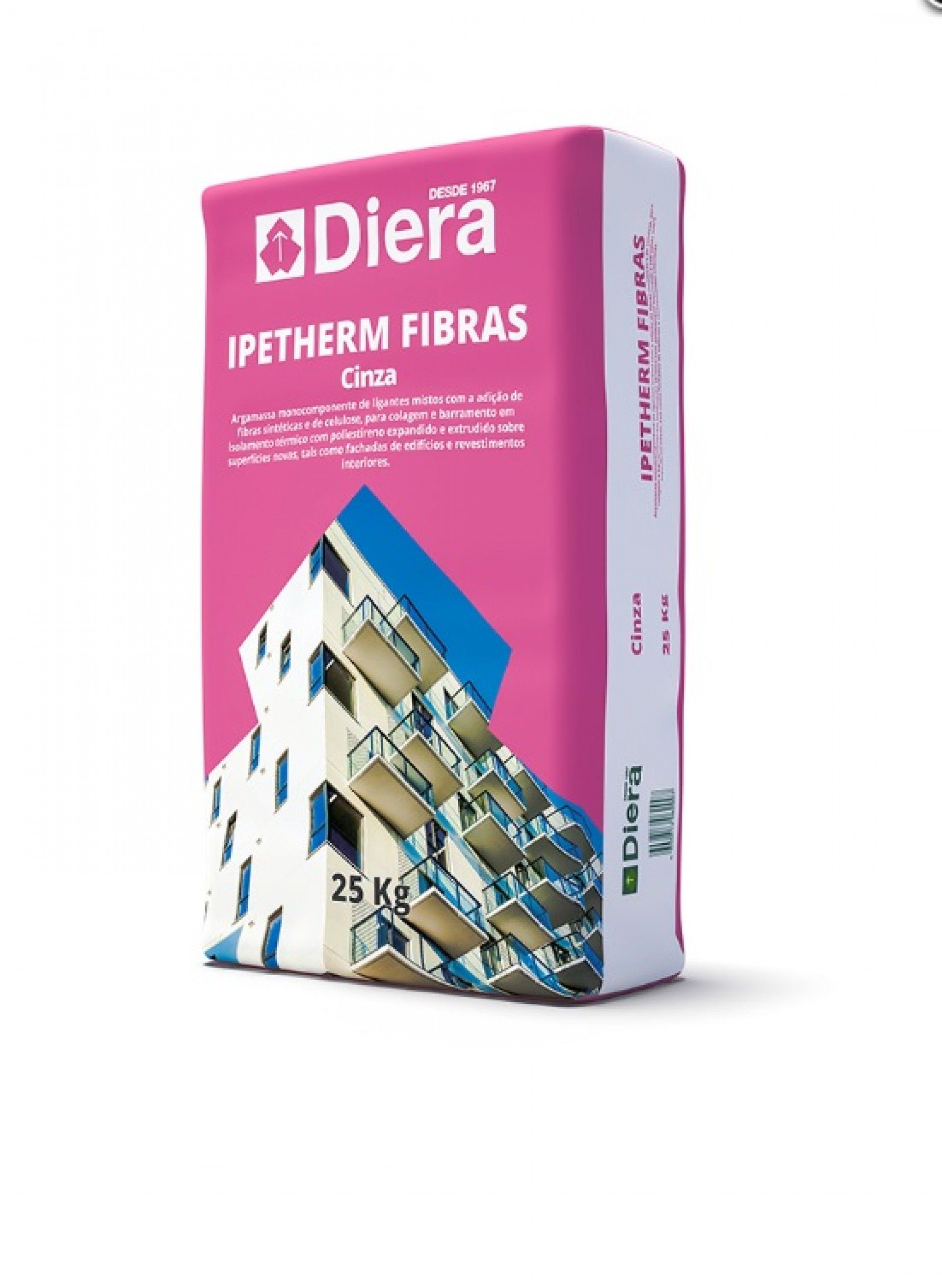 Argamassa ETICS Ipetherm Fibras Cinza 25kg