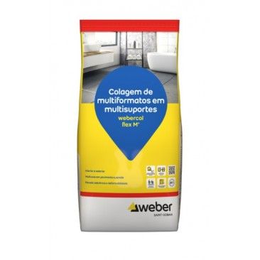 Cimento Cola Webercol Flex M+ Branco 5kg