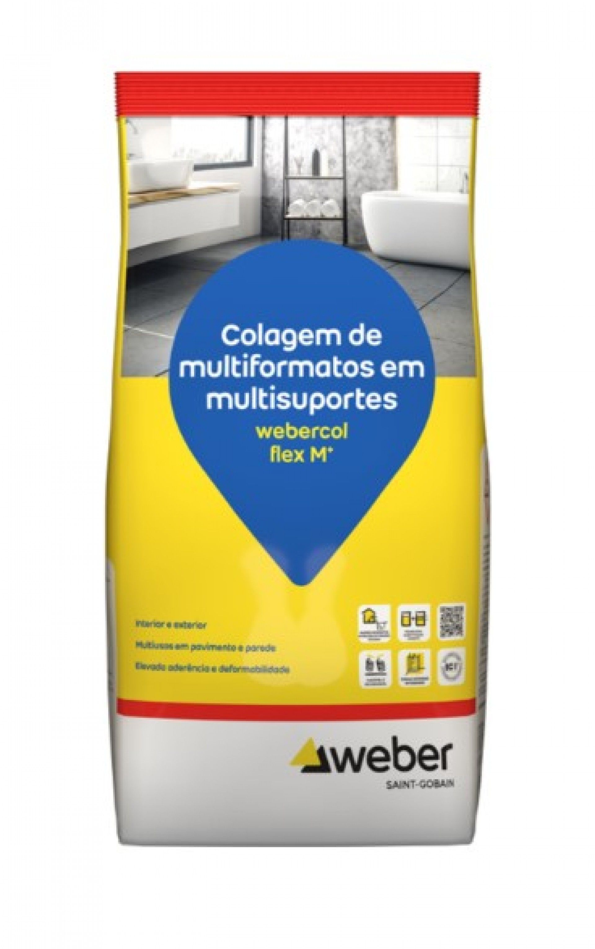 Cimento Cola Webercol Flex M+ Branco 5kg