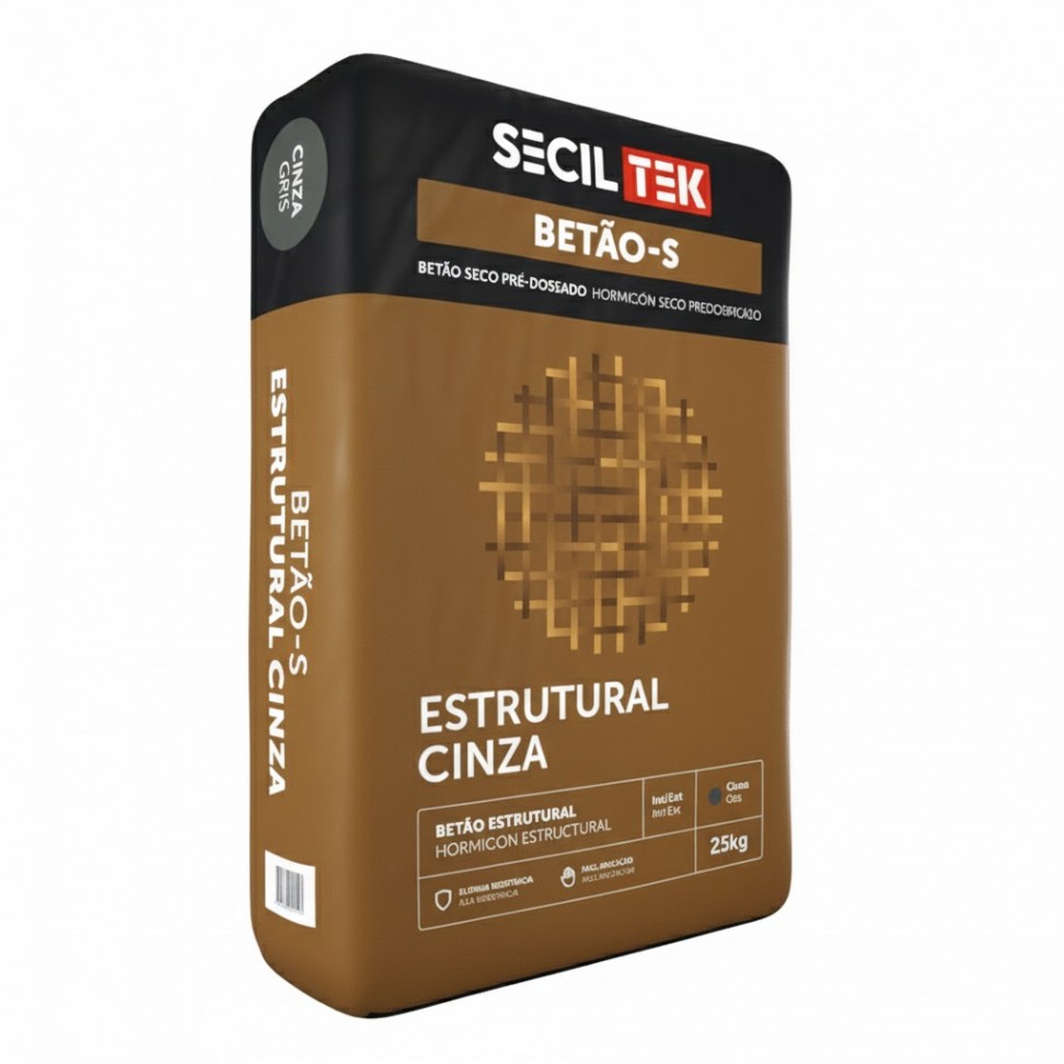 Betão-S Estrutural C30/37 Cinza 25kg Betão-S Estrutural C30/37 Cinza 25kg