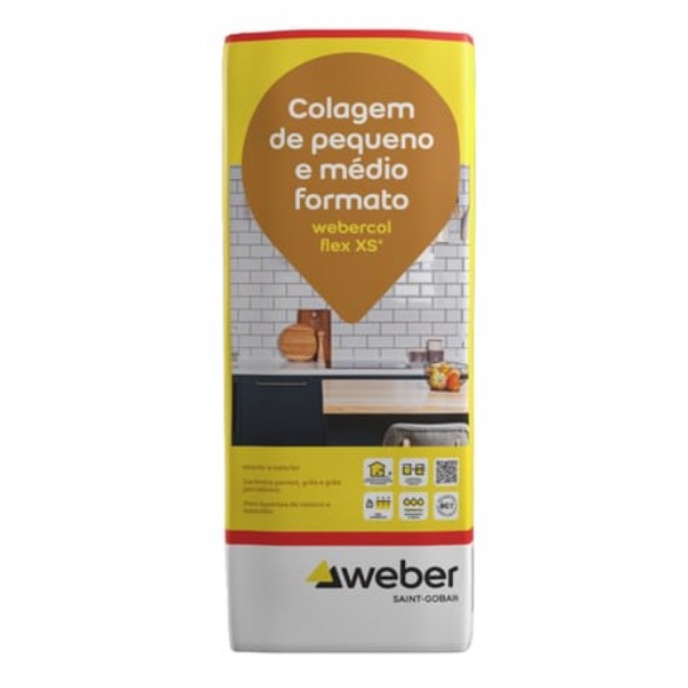 Cimento Cola Webercol Flex XS+ Branco 25kg