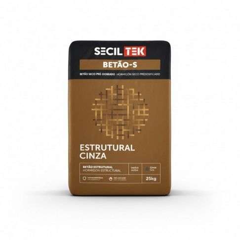 Betao-S Estrutural C30/37 Cinza 25kg Betao-S Estrutural C30/37 Cinza 25kg
