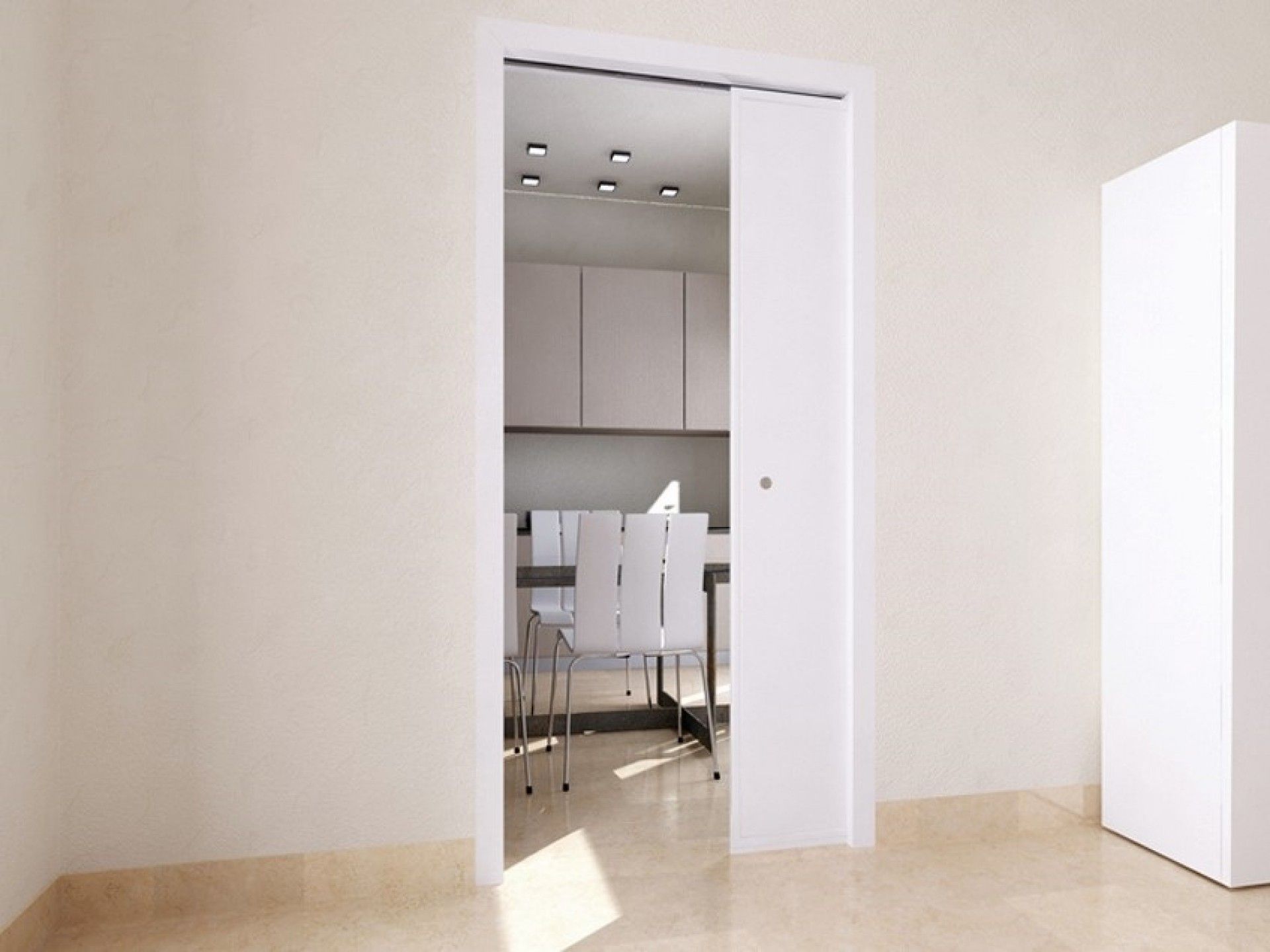 Caixilho para Porta de Correr em Parede de Gesso Cartonado 80x200cm