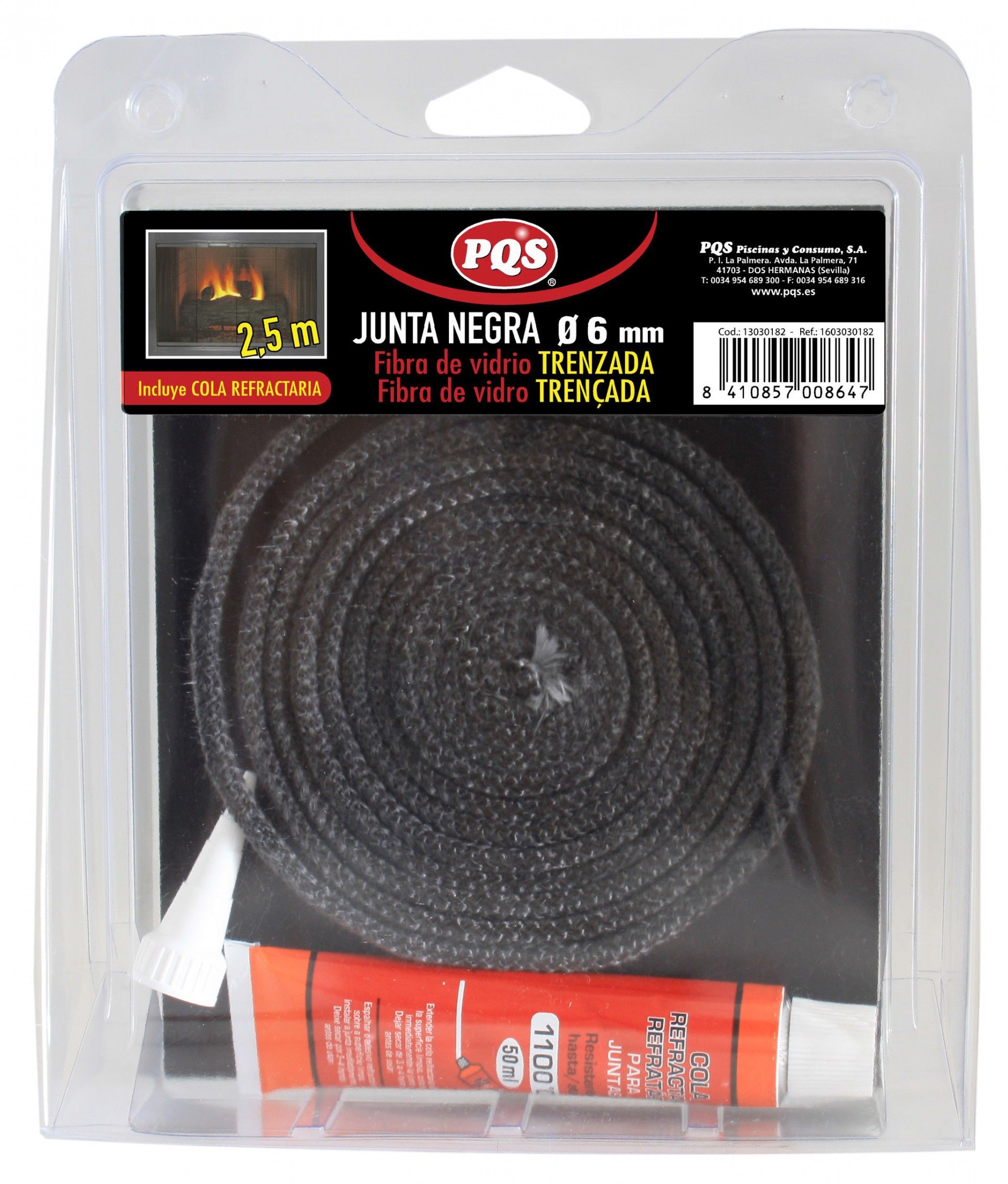 Junta Fibra Vidro para porta 6mm