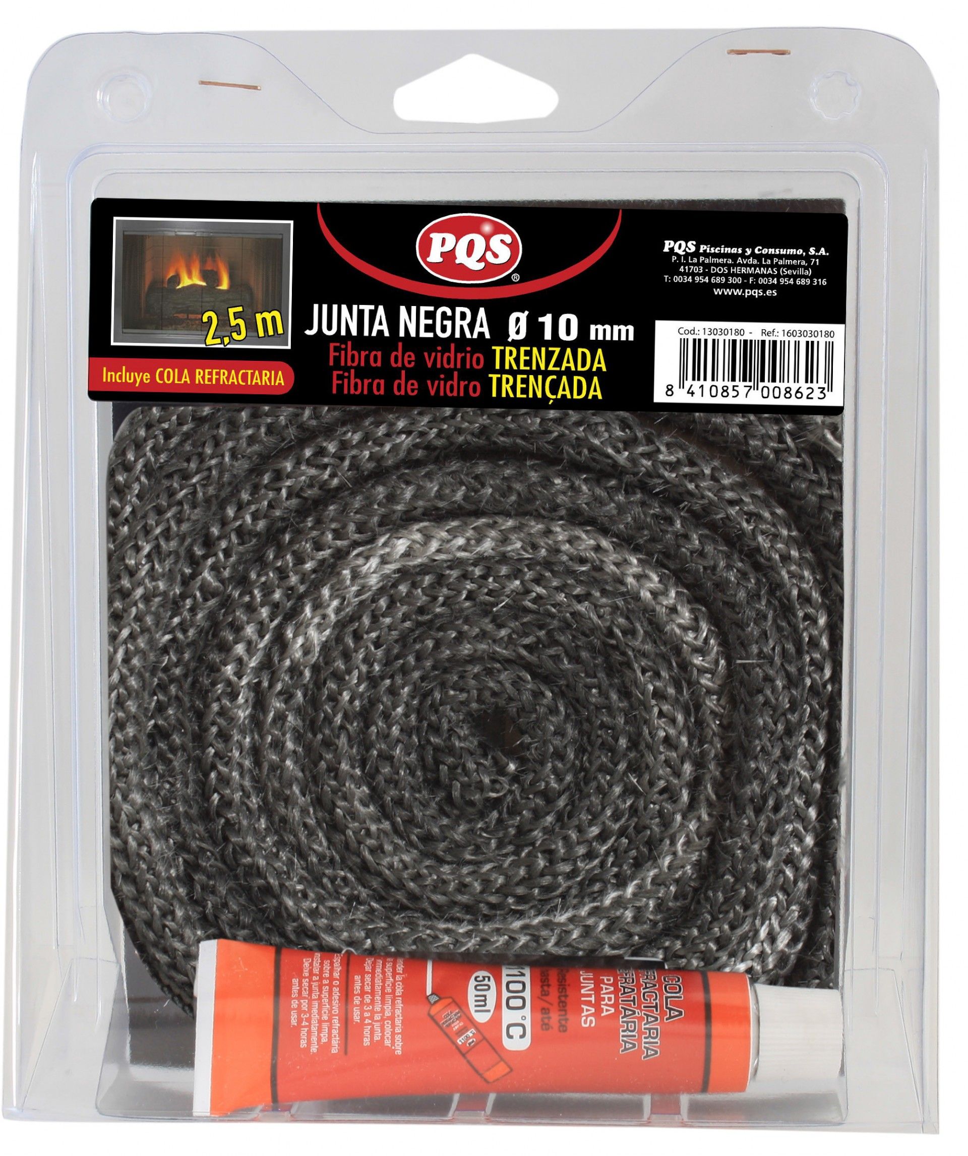 Junta Fibra Vidro para porta 10mm
