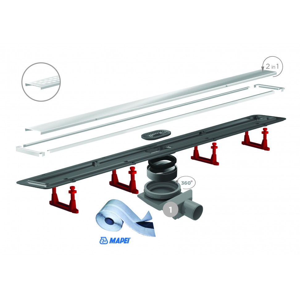 CANAL DUCHE PRIMO COMPACT 75CM INOX
