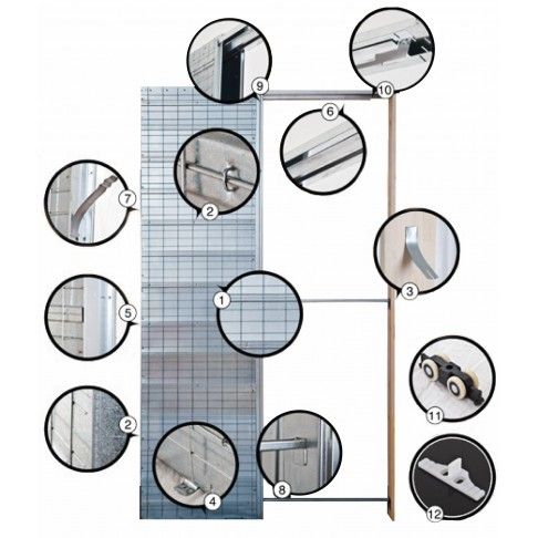 Caixilho para Porta de Correr em Parede de Gesso Cartonado 80x200cm Caixilho para Porta de Correr em Parede de Gesso Cartonado 80x200cm
