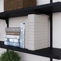 Perfil P/Suporte Simples Preto 100cm 2un