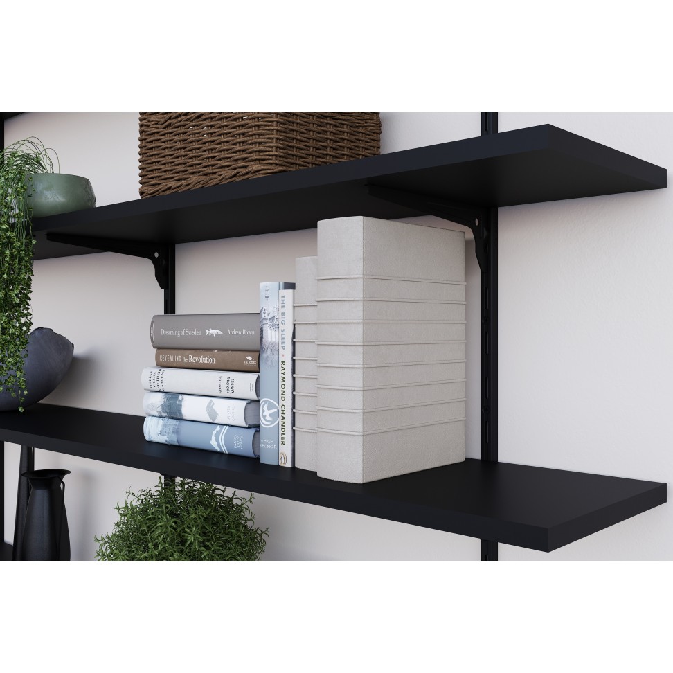 Perfil P/Suporte Simples Preto 100cm 2un