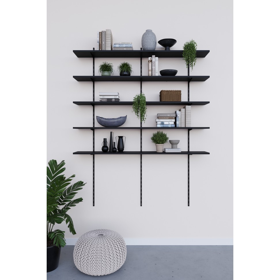 Perfil P/Suporte Simples Preto 150cm 2un Perfil P/Suporte Simples Preto 150cm 2un