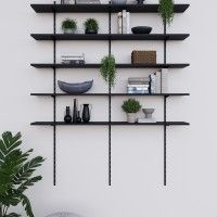 Perfil P/Suporte Simples Preto 150cm 2un