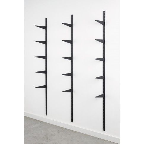 Perfil P/Suporte Duplo Preto 200cm 2un