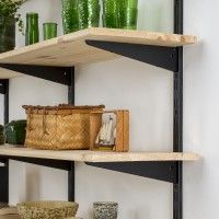 Perfil P/Suporte Duplo Preto 150cm 2un