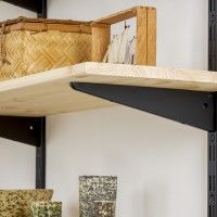 Suporte Duplo Preto 17cm Suporte Duplo Preto 17cm