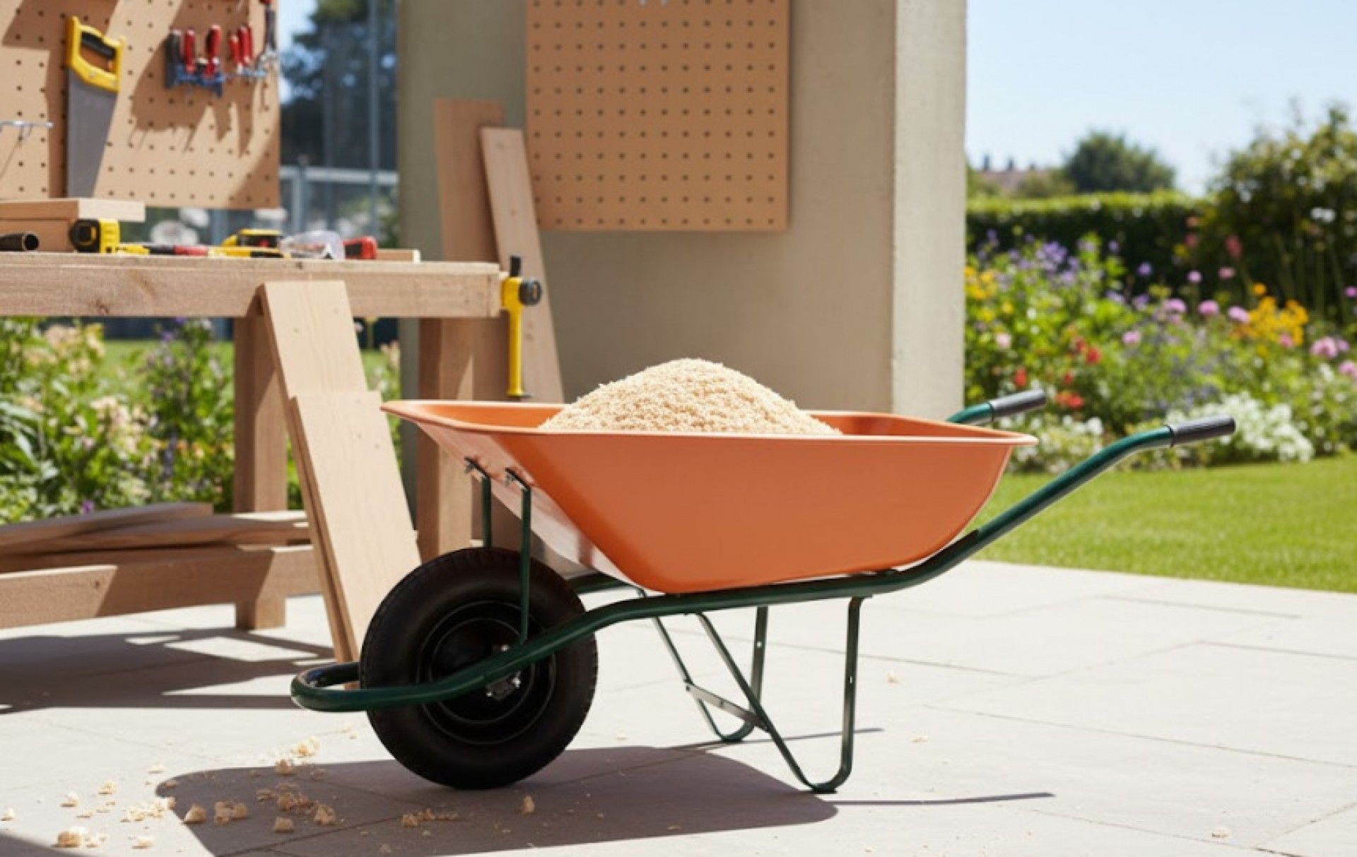 Carro Mão Aparafusado c/roda pneumática 90L