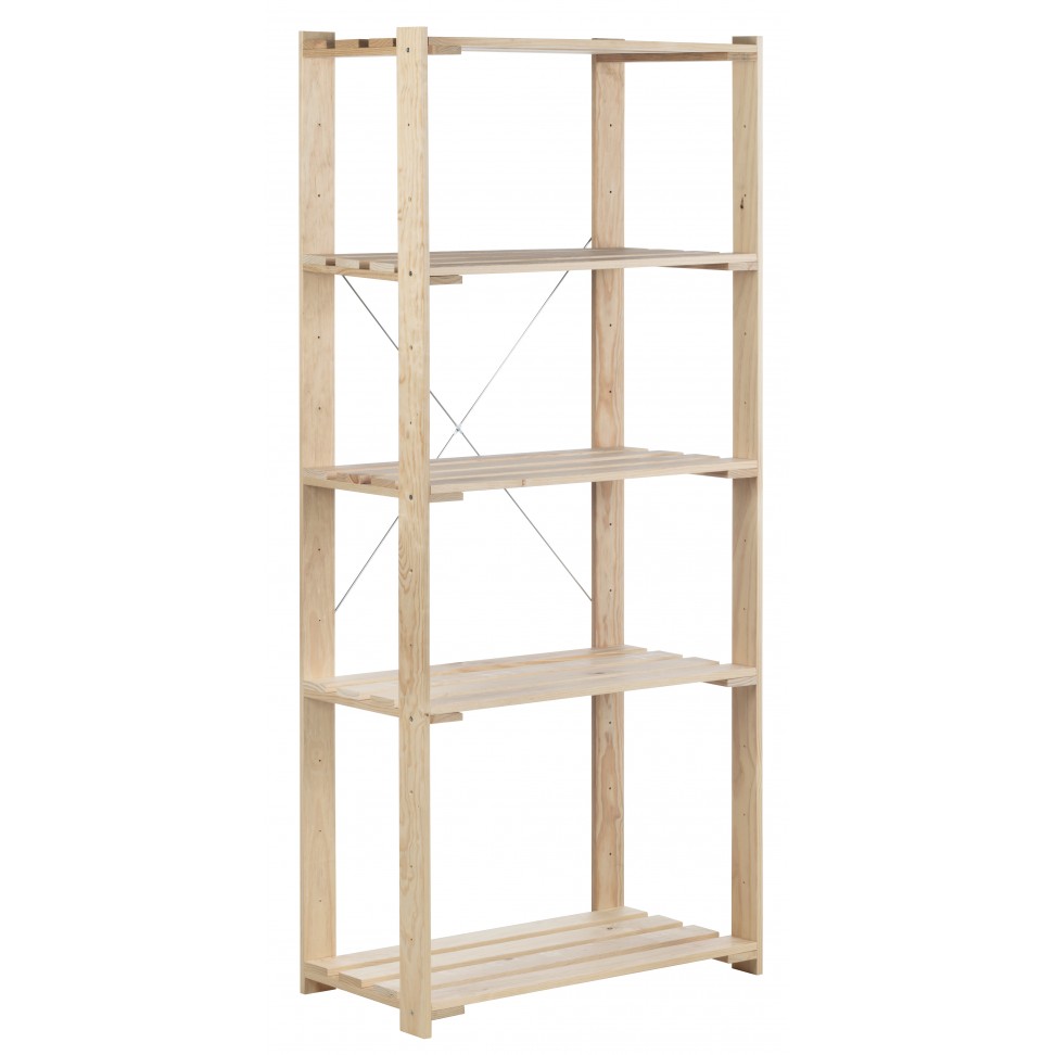 Estante Pinho Evoution 5 Prateleiras 174.5x38x76.5cm