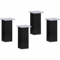 Conjunto de Ps 10x4cm Preto 4 unidades