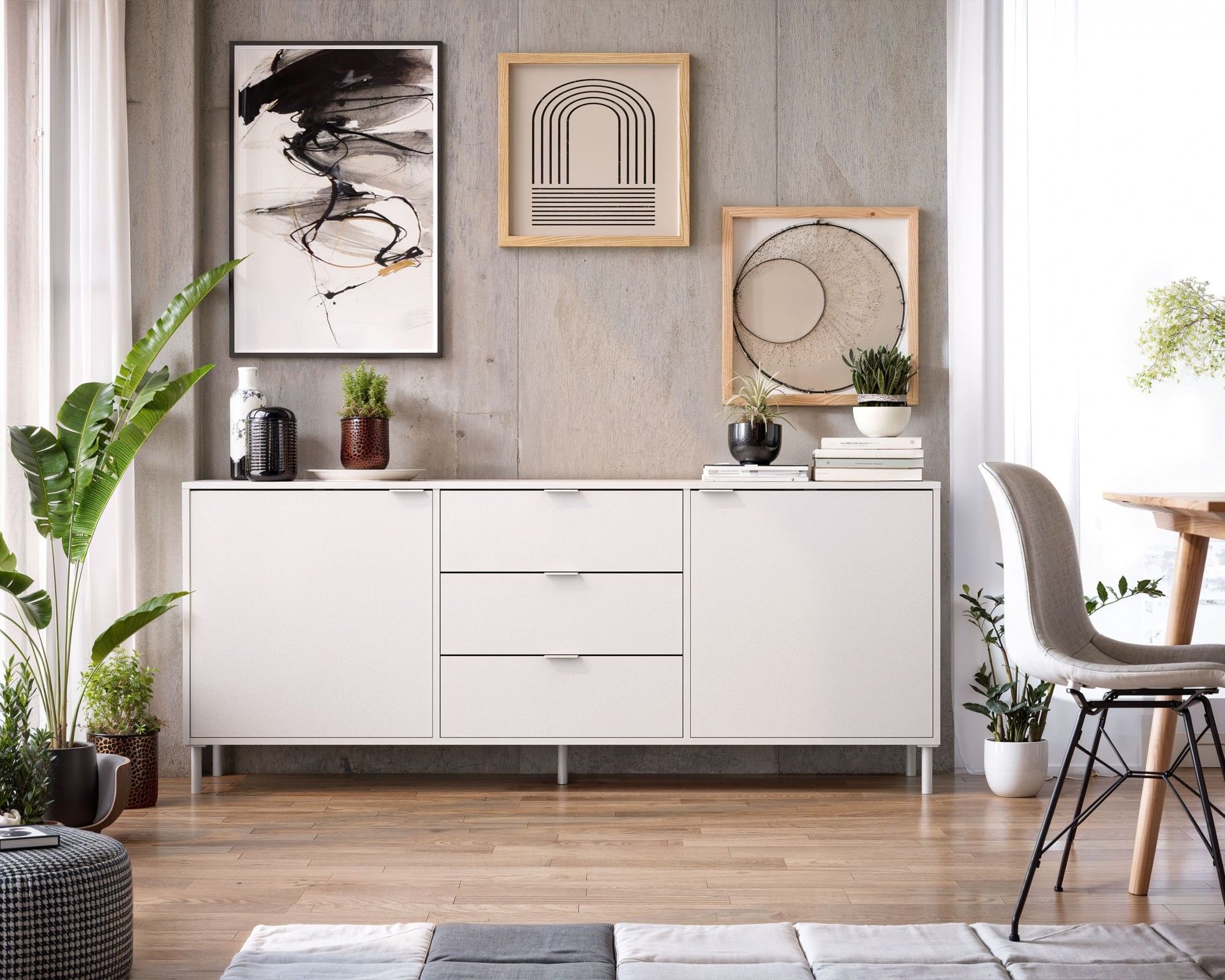 Aparador Chicago 77x180x40cm Branco