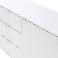 Aparador Chicago 77x180x40cm Branco Aparador Chicago 77x180x40cm Branco