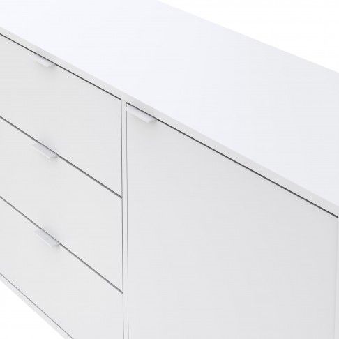 Aparador Chicago 77x180x40cm Branco Aparador Chicago 77x180x40cm Branco