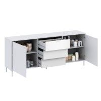 Aparador Chicago 77x180x40cm Branco Aparador Chicago 77x180x40cm Branco