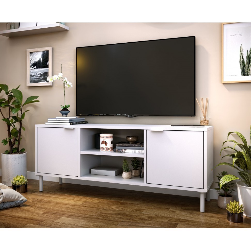Móvel Tv Chicago 46x120x30cm Branco Móvel Tv Chicago 46x120x30cm Branco