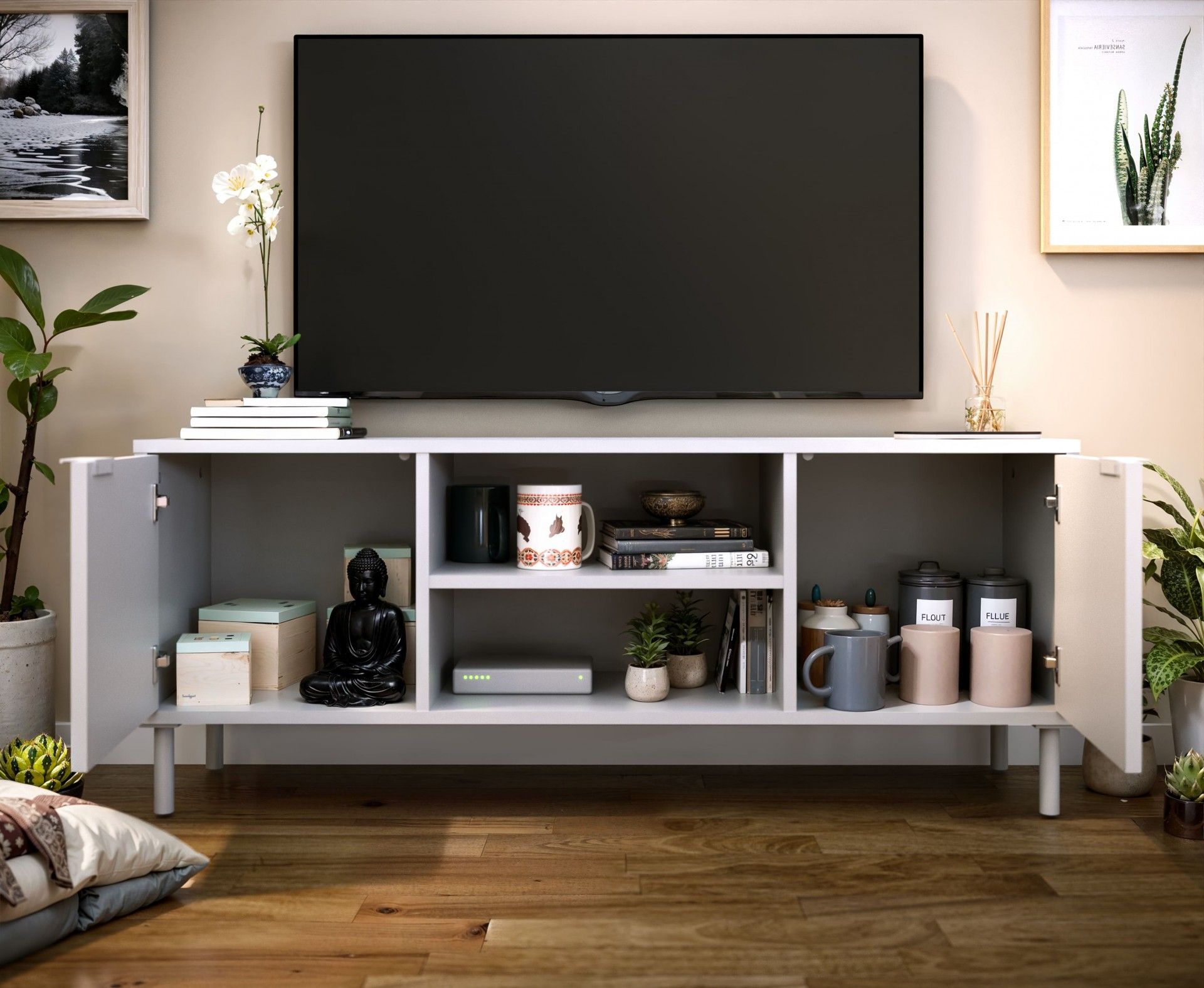 Móvel Tv Chicago 46x120x30cm Branco