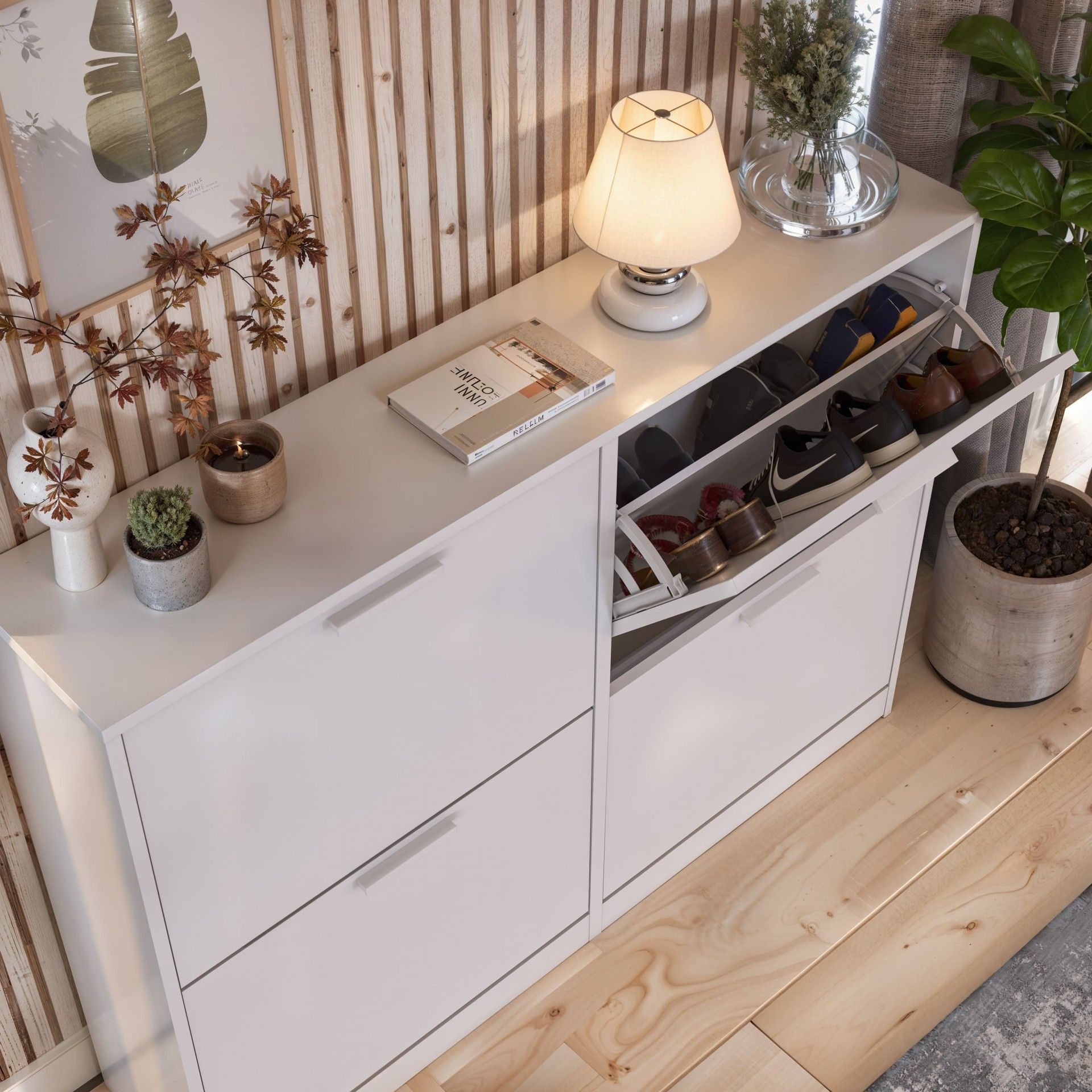 Sapateira 4 Gavetas 165x90x63cm Branco