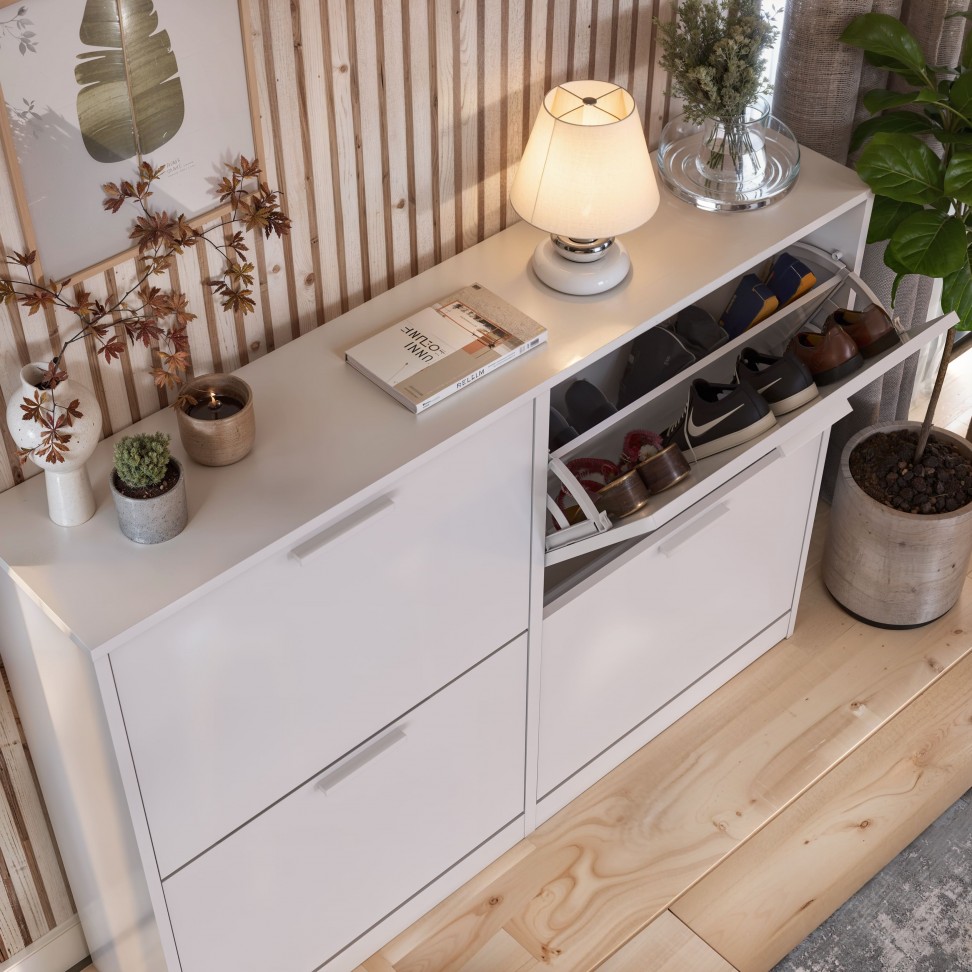 Sapateira 4 Gavetas 165x90x63cm Branco