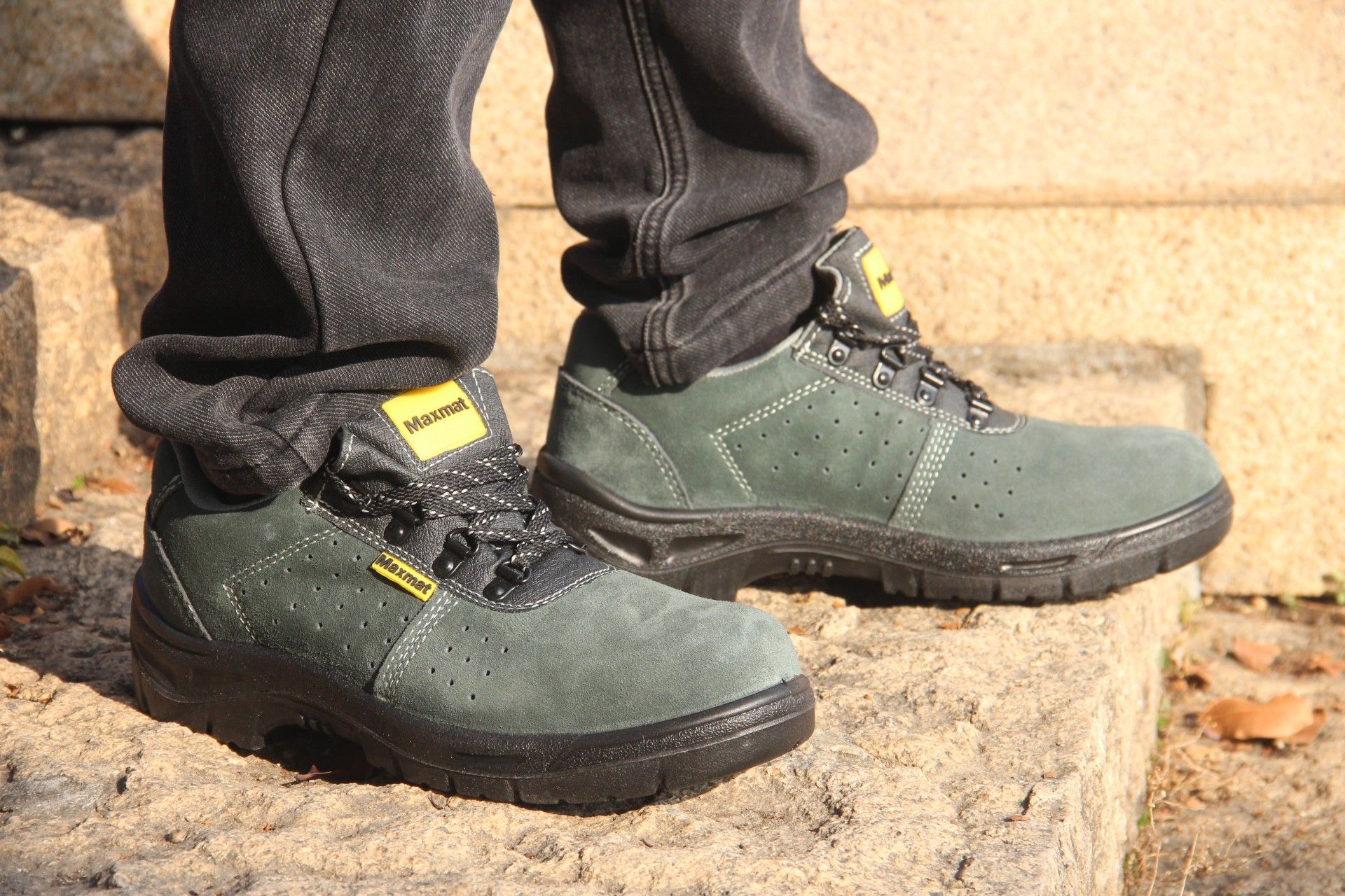 Sapato Camurça Cinza S1p Biqueira Aço