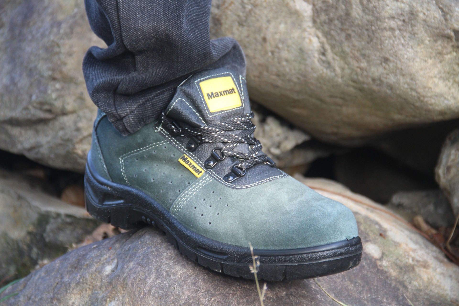 Sapato Camurça Cinza S1p Biqueira Aço