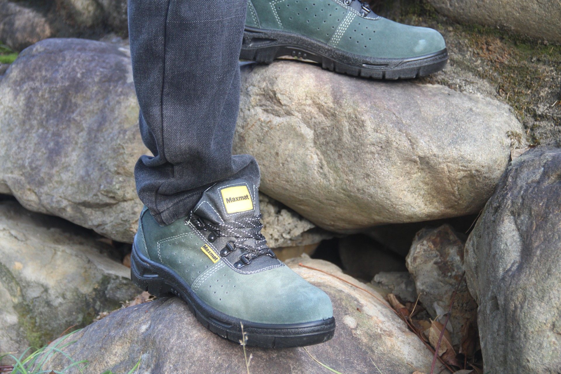 Sapato Camurça Cinza S1p Biqueira Aço