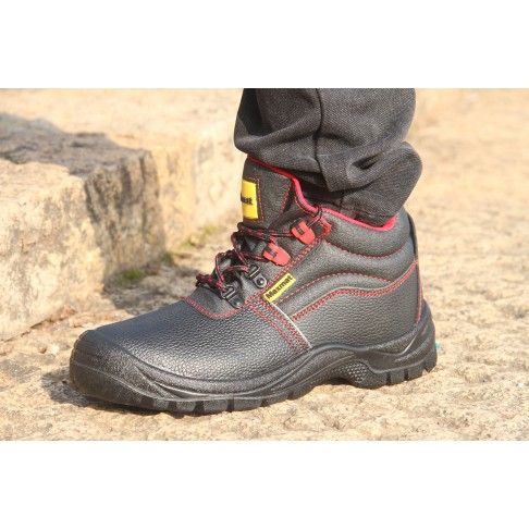 Bota Pele Preta S1p Biqueira A�o